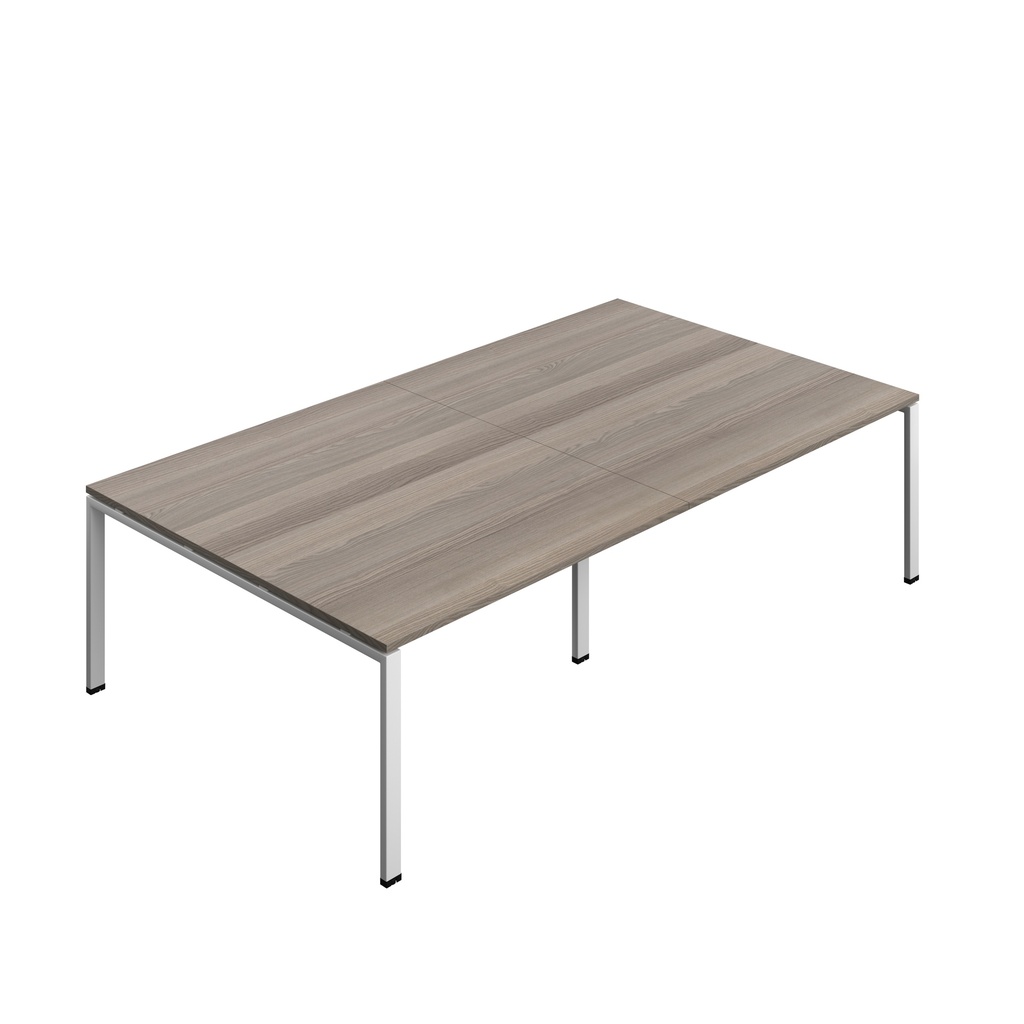 Synergy|Meeting Table|Goal Post|2800X1600|Grey Oak-Silver | Logos Services